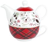 NOUVELLE HOME Набор 2пр "Edinburgh": чайник v=400 мл и чашка v=270мл 1620109