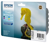 Комплект картриджей EPSON "T0487" C13T04874010 (голубой, пурпурный, желтый, черный, светло-голубой, светло-пурпурный) для Stylus Photo R200/R220/R300/R320/R340/RX500/RX600/RX620/RX640