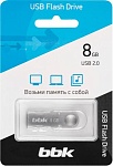 BBK 008G-SHTL , 8Гб, USB2.0, SHUTTLE серия серебряный
