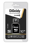 DIGOLDY 16GB microSDHC Class10 + адаптерSD