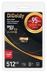 DIGOLDY 512GB microSDXC Class 10 UHS-1 Extreme Pro U3 DG512GCSDXC10UHS-1-ElU3 w