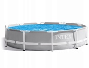 INTEX Бассейн каркасный 427х107см.фильтр-насос+лестница+тент+подстилка .коробке Арт.26720NP