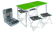 NIKA Набор стол+стулья ССТ-К2/6 Принт "с дубовыми листьями"