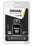 DIGOLDY 8GB microSDHC Class10 + адаптер SD